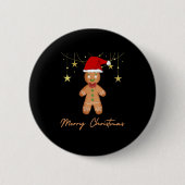 Gingerbread Groeten Kerstmis Ronde Button 5,7 Cm (Voorkant)
