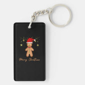 Gingerbread Groeten Kerstmis Sleutelhanger (achterkant)