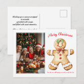 Gingerbread Groetjes Foto Feestdagenkaart (Voorkant / Achterkant)