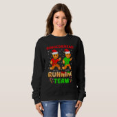 Gingerbread Hardloop Team Gingerbread Koekje Kerst Trui (Voorkant volledig)