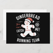 Gingerbread hardloopteam Kerst humor Feestdagenkaart (Voorkant / Achterkant)