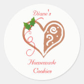Gingerbread Hart Bakken Sticker (Voorkant)
