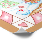 Gingerbread Hart Huis Print Poster (Hoek)