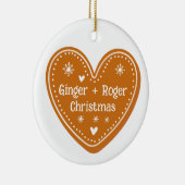 Gingerbread Heart Kerstcadeau Keramisch Ornament (Rechts)