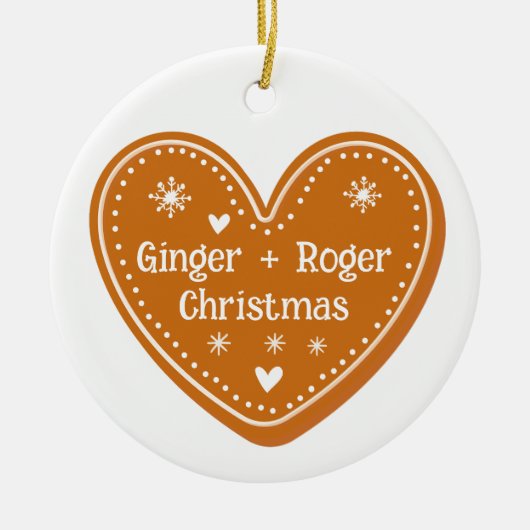 Gingerbread Heart Kerstcadeau Keramisch Ornament (Voorkant)