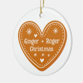 Gingerbread Heart Kerstcadeau Keramisch Ornament (Links)