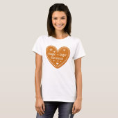 Gingerbread Heart Kerstcadeau T-shirt (Voorkant volledig)