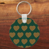 Gingerbread Hearts Sleutelhanger (groen en bruin) (Voorkant)