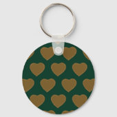 Gingerbread Hearts Sleutelhanger (groen en bruin) (Achterkant)