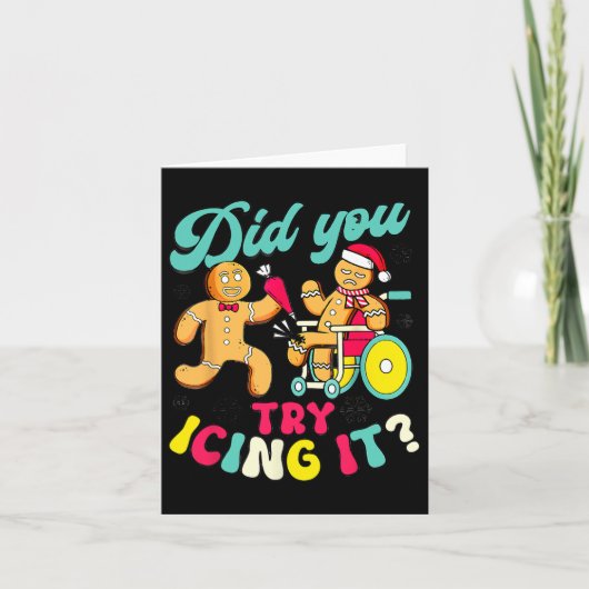 Gingerbread heb je geprobeerd om het met kerst te kaart (Voorkant)