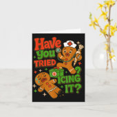 Gingerbread Heb je het geprobeerd om het grappig t Kaart (Gele Bloem)