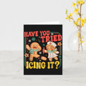 Gingerbread Heb je het geprobeerd om het te glacer Kaart (Gele Bloem)