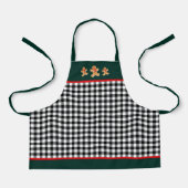 Gingerbread Heren Buffel Plaid Rood & Groen Schort (Voorkant)