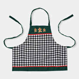 Gingerbread Heren Buffel Plaid Rood & Groen Schort