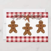 Gingerbread Heren Cookie Swap Uitnodiging (Voorkant)