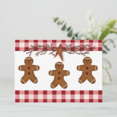 Gingerbread Heren Cookie Swap Uitnodiging (Staand voorkant)