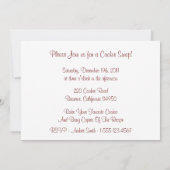 Gingerbread Heren Cookie Swap Uitnodiging (Achterkant)