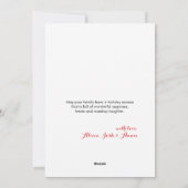 Gingerbread Heren Custom Christmas Foto & Naam Feestdagenkaart (Achterkant)