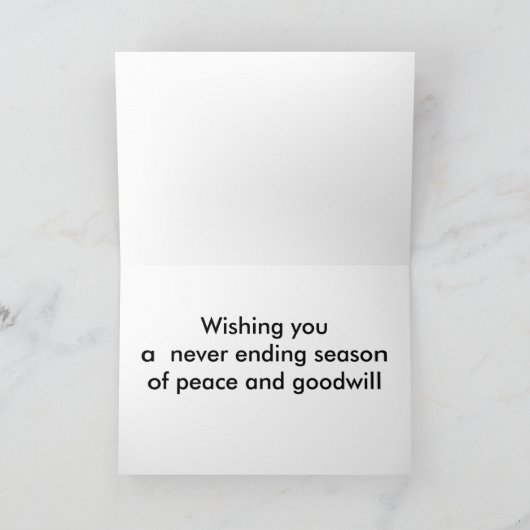 Gingerbread Heren Grote Print Kerst Kaart (Binnen)