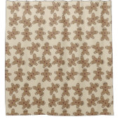 Gingerbread Heren Kerst Douche Gordijn (Voorkant)