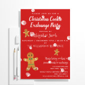 Gingerbread Heren Kerst Koekjesruil Partij Kaart