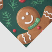 Gingerbread Heren & Kerstboom Cookie Kerstmis Tissuepapier (Detail)