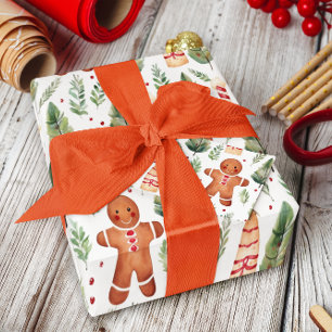 Gingerbread Heren & Kerstgroen Cadeaupapier