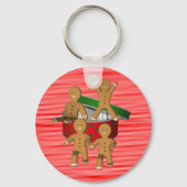 Gingerbread Heren Kerstvakantie Sleutelhanger (Voorkant)