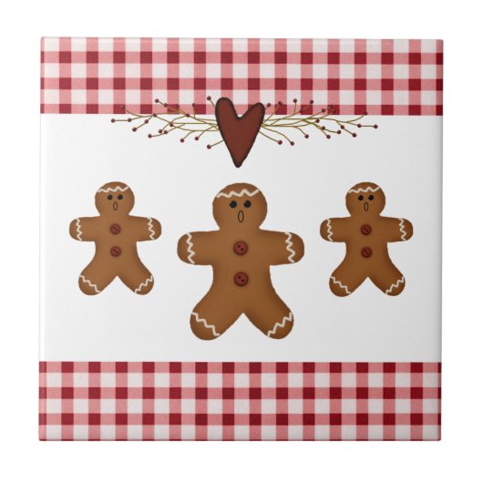 Gingerbread Heren Tegel Tegeltje (Voorkant)