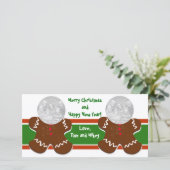 Gingerbread Heren Vakantie Fotokaarten Feestdagenkaart (Staand voorkant)