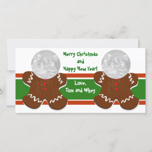 Gingerbread Heren Vakantie Fotokaarten Feestdagenkaart