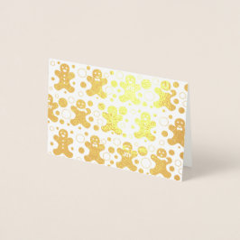 Gingerbread Heren Wenskaart Folie Kaarten