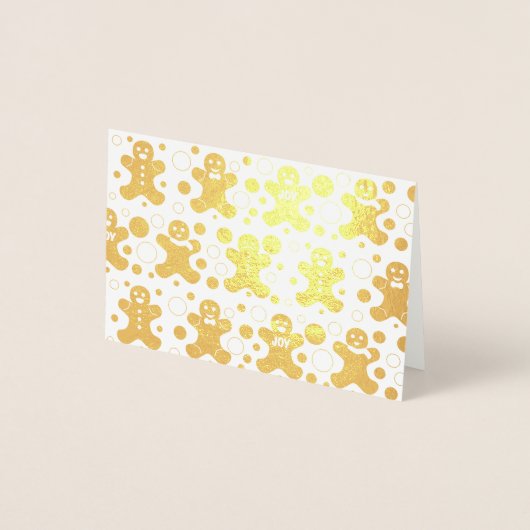 Gingerbread Heren Wenskaart Folie Kaarten (Voorkant)