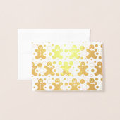 Gingerbread Heren Wenskaart Folie Kaarten (Voorkant met envelop)