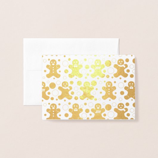 Gingerbread Heren Wenskaart Folie Kaarten (Voorkant met envelop)