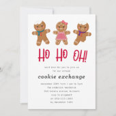 Gingerbread Holiday Christmas Cookie Exchange Kaart (Voorkant)