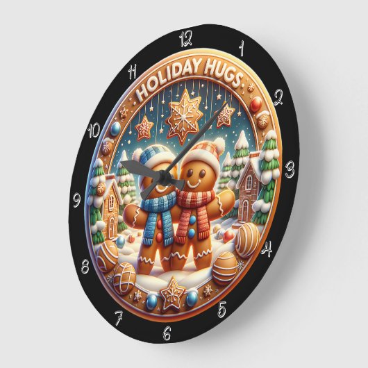 Gingerbread Holiday Hugs Grote Klok (Hoek)