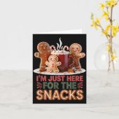 Gingerbread Holiday Snacks Funny Christmas  Kaart (Gele Bloem)
