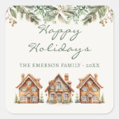 Gingerbread Holiday Sticker (Voorkant)