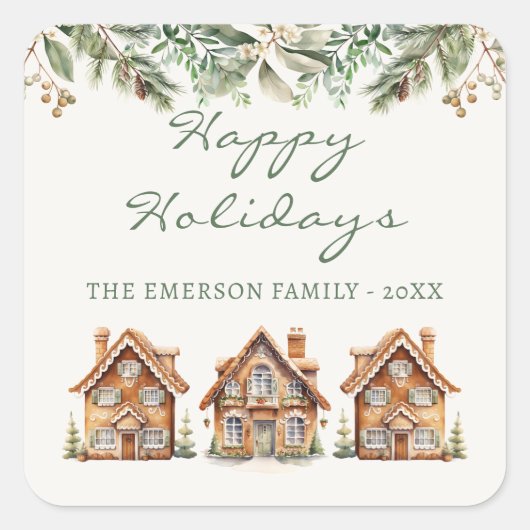 Gingerbread Holiday Sticker (Voorkant)