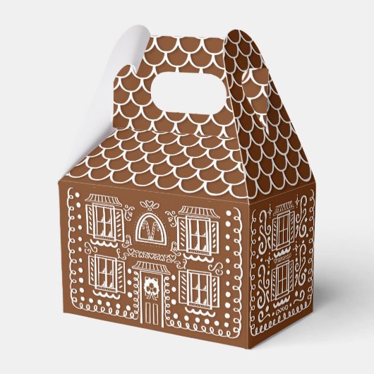 Gingerbread Holiday Treats Kerst Gable Box Bedankdoosjes (Voorkant Zijde)