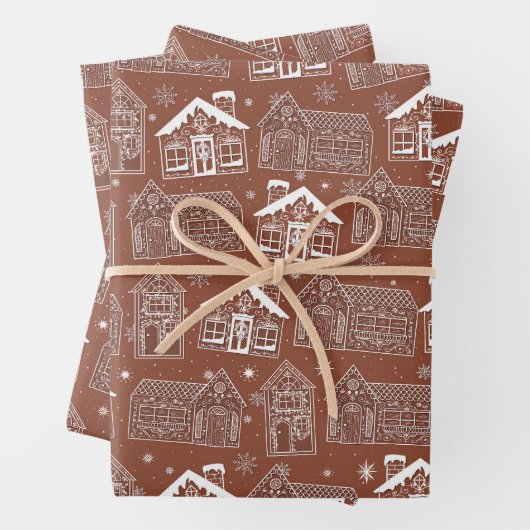 Gingerbread Homes inpakpapier (In situ)