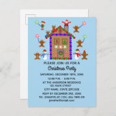 Gingerbread House #2 Uitnodigingskaart Uitnodiging Briefkaart (Voorkant / Achterkant)