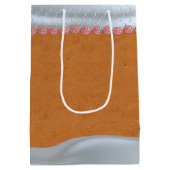 Gingerbread House Aangepaste Kerstvakantie Medium Cadeauzakje (Achterkant)