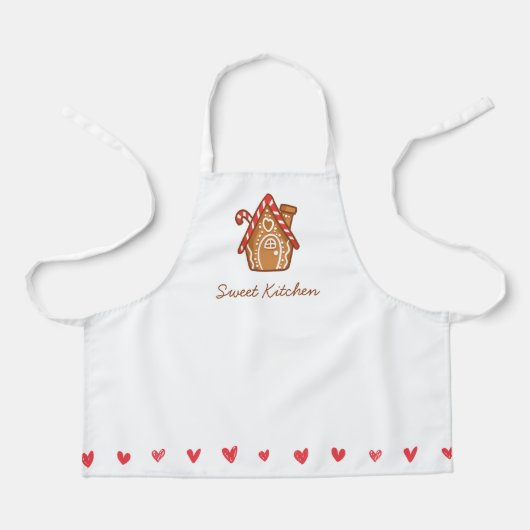 Gingerbread House Apron Schort (Voorkant)