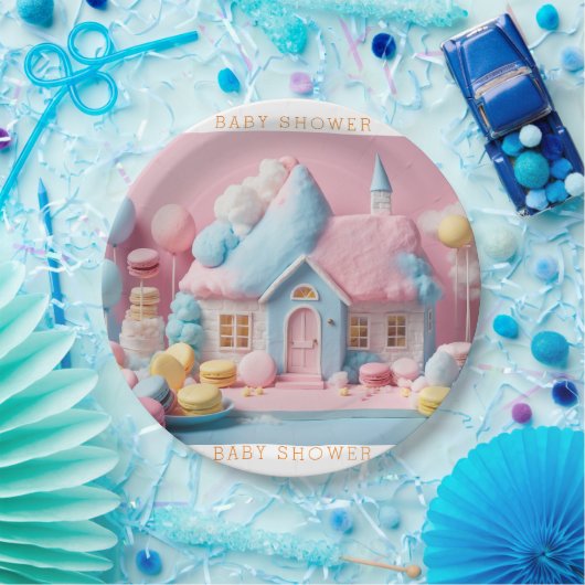 Gingerbread House Baby shower Papieren Bordje (Feest)
