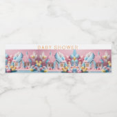 Gingerbread House Baby shower Waterfles Etiket (Enkel label)