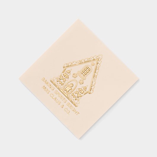 Gingerbread House Baking Corporate Christmas Folie Servetten (Rechts)