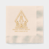 Gingerbread House Baking Corporate Christmas Folie Servetten (Voorkant)