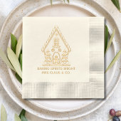 Gingerbread House Baking Corporate Christmas Folie Servetten